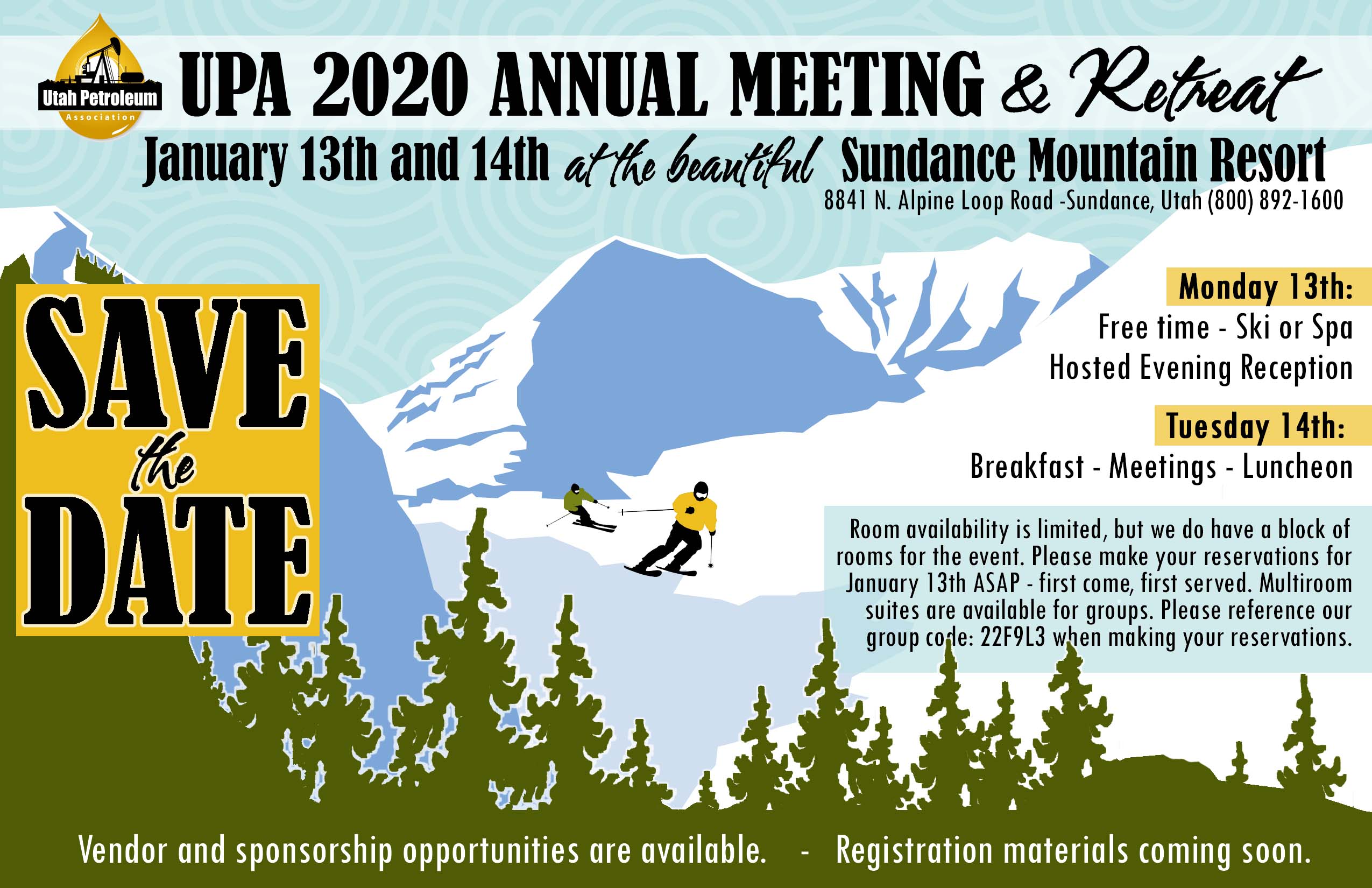 Save the Date.UPA Annual 2020 - UTAH PETROLEUM ASSOCIATION